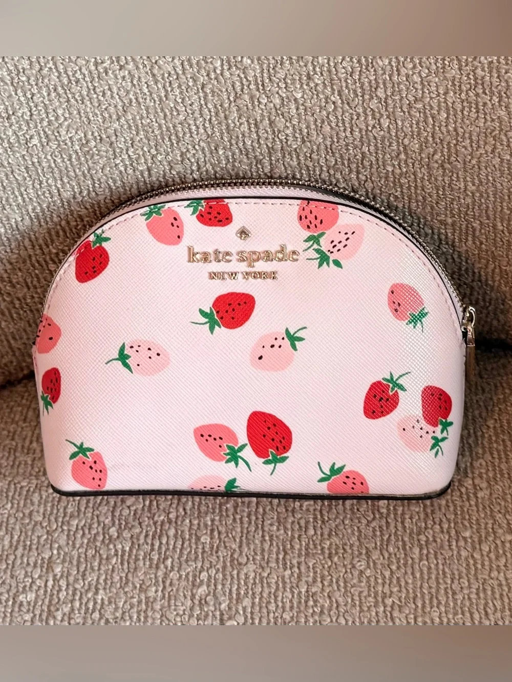 kate spade New York Pink Strawberry Kids Cosmetic Pouch